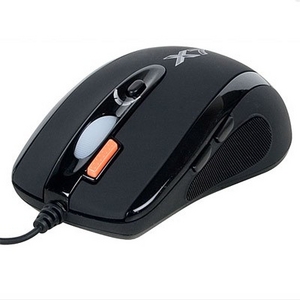 A4-Tech 3xFire Laser Mini Mouse XL-750MK-Black (3600dpi) (RTL) USB 7but + Roll
