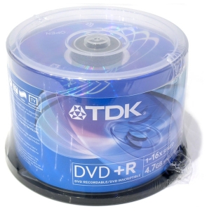 TDK DVD + R Disc TDK 4.7Gb 16x уп. 50 шт. на шпинделе, printable