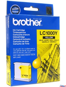  Brother LC1000Y Yellow  DCP-130C/330C/540CN/750CW MFC-240C/440CN/660CN/3360C/5460CN/5860CN