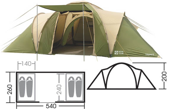 Палатка кемпинговая NovaTour Калипсо 4 N