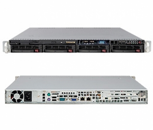 SuperMicro 1U 6018R-TDW (LGA2011-3, C612, WIO,SVGA, SATA RAID, 4xHS SAS/SATA, 2xGbLAN, 16DDR4, 600W)
