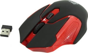 Jet.A Optical Mouse OM-U57G Black&Red (RTL) USB 4btn+Roll, 