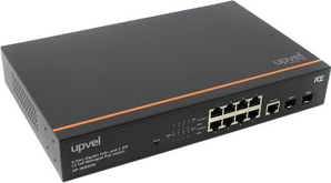 UPVEL UP-309GEW 8-port Gigabit Ethernet PoE+ Switch (8UTP 10 / 100 / 1000Mbps PoE+ +2 SFP)