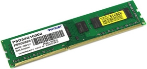 Patriot PSD34G16002 DDR3 DIMM 4Gb PC3-12800 CL11