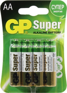 GP Ultra / Super 15AU / 15A-8 (LR6) Size AA,  (alkaline)  . 8 