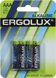 Ergolux LR03 BL-4 Size AAA,  (alkaline) . 4  