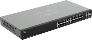 Cisco SG220-26-K9-EU  (24UTP 10/100/1000Mbps + 2Combo 1000BASE-T/SFP)