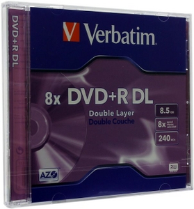 DVD+R Disc Verbatim 8.5Gb 8x Double Layer 43540 / 43541 / 43682 