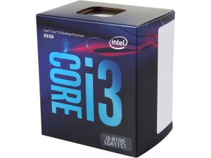 CPU Intel Core i3-8100 BOX 3.6 GHz / 4core / SVGA UHD Graphics 630 / 6Mb / 65W / 8 GT / s LGA1151 3.6  4.0 