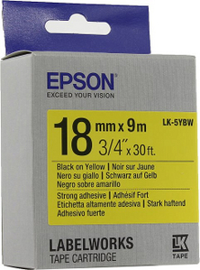   EPSON C53S655010 LK-5YBW (18 x 9, Black on Yellow)