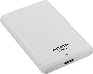 A-DATA AHV100-1TU3-CWH HV100 White USB3.0 Portable 2.5