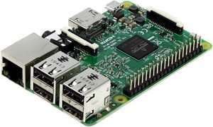 Raspberry PI3 model B 1Gb (1.2GHz, 1Gb, HDMI, LAN, WiFi, BT, 4xUSB, microSD, 40xGPIO)