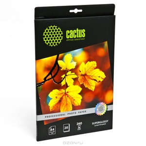 Cactus CS-HGA426020 Professional (A4, 20 листов, 260 г/м2) бумага суперглянцевая