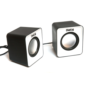 Dialog AC-02UP Black-White (2x3W,   USB)