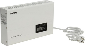   SVEN AVR SLIM-1000 LCD White (7A, .140-260V, .220V10%, 1000VA,  Euro)