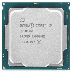 CPU Intel Core i3-8100 3.6 GHz / 4core / SVGA UHD Graphics 630 / 6Mb / 65W / 8 GT / s LGA1151