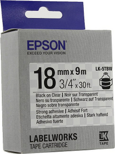   EPSON C53S655011 LK-5TBW (18 x 9, Black on Clear)