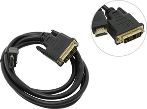 Кабель HDMI-DVI Cablexpert / Gembird 7.5m 19M/19M черн. СС-HDMI-DVI-7.5