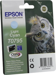  Epson T0795 T07954010 Light Cyan  EPS ST Photo 1400 / P50, PX650 / 660 / 700W / 710W / 720W / 800FW