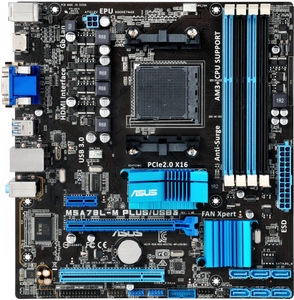 ASUS M5A78L-M PLUS / USB3 (RTL) SocketAM3+ AMD 760G PCI-E+SVGA+DVI+HDMI GbLAN SATA RAID MicroATX 4DDR3