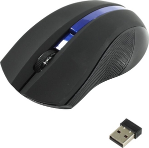 OKLICK Wireless Optical Mouse 615MW Black&Blue 1000dpi (RTL) USB 3btn+Roll 412862