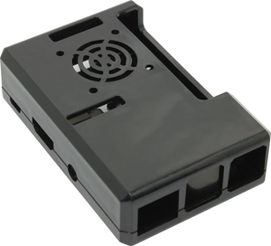 ACD <RA187>   Raspberry Pi 3 Black ABS Plastic Case w/GPIO port hole and Fan holes