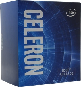 CPU Intel Celeron G5925  BOX 3.6 GHz/2core/SVGA UHD Graphics 610/4Mb/58W/8 GT/s  LGA1200