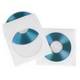 Конверты Hama 51173 для CD/DVD на 1 диск, белые, бумажные с прозрачным окошком, уп. 50 шт