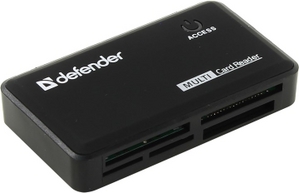 Defender Optimus 83501 USB2.0 CF / xD / MMC / RSMMC / SDHC / miniSDHC / microSDHC / MS ( / PRO / Duo / M2) Card Reader / Writer
