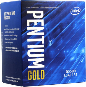 CPU Intel Pentium G5500 BOX 3.8 GHz / 2core / SVGA UHD Graphics 630 / 4Mb / 54W / 8 GT / s LGA1151