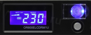 UPS 600VA CyberPower Office Rack Mount <OR600ELCDRM1U> Black,LCD,1U,  /RJ45,ComPort,USB
