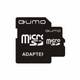 Qumo QM8GMICSDHC6 microSDHC 8Gb Class6 + microSD-->SD Adapter