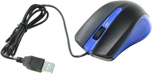 OKLICK Optical Mouse 225M Black&Blue (RTL) USB 3btn+Roll 288233