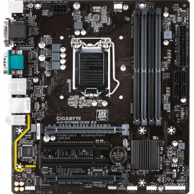 GIGABYTE GA-H110M-D3H R2 rev1.0 (RTL) LGA1151 H110 PCI-E Dsub+DVI+HDMI GbLAN SATA MicroATX 4DDR4