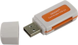 Orient CR-011R USB2.0 SD / microSD / MS Duo / M2 Card Reader / Writer