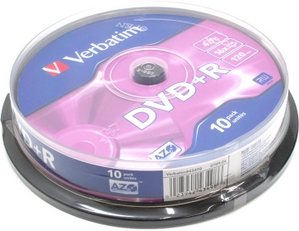 DVD+R Disc Verbatim 4.7Gb 16x . 10    43498 