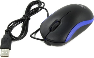 CBR Optical Mouse CM112 Blue (RTL) USB 3but+Roll