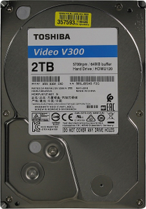 HDD 2 Tb SATA 6Gb/s Toshiba Video V300 HDWU120UZSVA 3.5