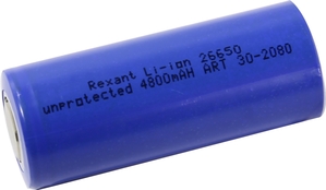  26650 Rexant 26650 unprotected Li-Ion 4800 mAH 3.7V
