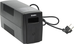 UPS 650VA SVEN Pro 650 Black LCD, USB,  RJ45