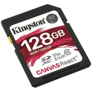 Kingston SDR / 128GB SDXC Memory Card 128Gb A1 V30 UHS-I U3