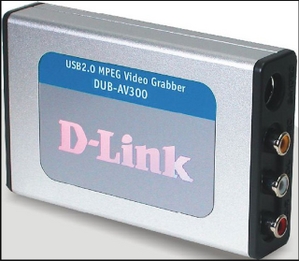 D-Link DUB-AV300 MPEG Video Grabber (MPEG 1/2/4, AVI, ASF, DivX видеоконвертер, USB2.0, RCA/S-Video in)